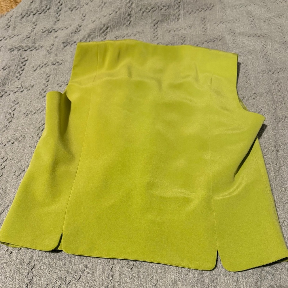 Liz Claiborne Silk Lime Green Women's Vest - Picture 4 of 10